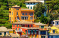 Красочные дома в Портофино, Генуя, Италия