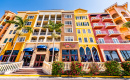 Цветные фасады апартаментов, Неаполь, США