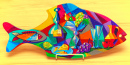 Декоративные разноцветные рыбки
