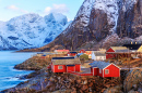 Рыбацкая деревня на Лофотенских островах, Норвегия