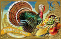 Винтажная поздравительная открытка на День Благодарения