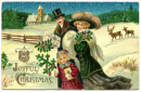 Винтажная рождественская открытка