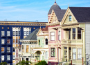 Цветные здания в Сан-Франциско, США