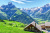 Пейзаж швейцарской альпийской природы