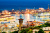 Вид с воздуха на порт Генуи, Италия