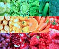 Коллаж из фруктов и овощей