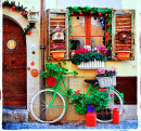 Живописная улочка маленькой итальянской деревушки