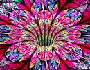 Разноцветный фрактальный цветок