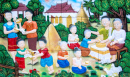 Резьба по песчанику в тайском храме