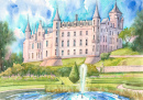Замок, сад и фонтан Данробин, Шотландия
