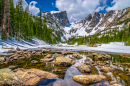 Озеро мечты в Rocky Mountain NP, Колорадо, США