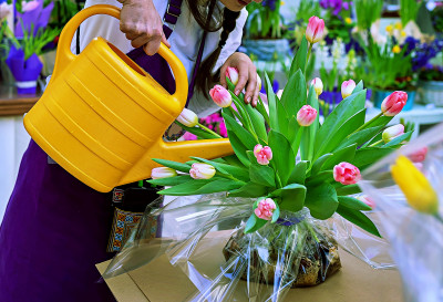 В цветочном магазине