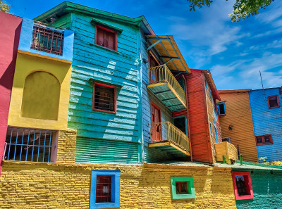 Улица Каминто в Ла-Бока, Буэнос-Айрес, Аргентина