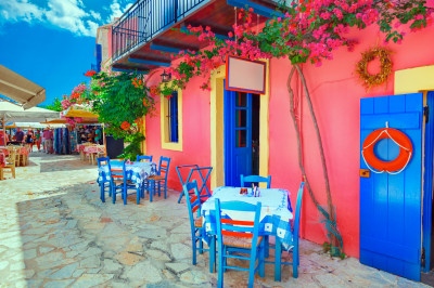 Улица на острове Кефалония, Греция