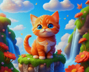 Милый рыжий котёнок