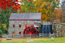 Мельница Wayside Inn Grist Mill в Садбери, штат Массачусетс, США