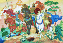 Открытка СССР с изображением миниатюры Палеха (1964)