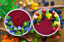 Смузи Acai с съедобными цветами