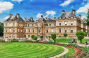 Paris, France - July 08, 2016 : Luxembourg Palace and Park In Paris, the Jardin Du Luxembourg, One of the Most Beautiful Gardens