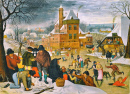 Зимний пейзаж с фигуристами (1633)